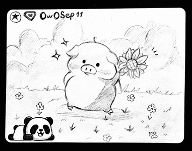 __Fubao__ Where all the cuteness comes together 🐼✏️💚 Pic 3