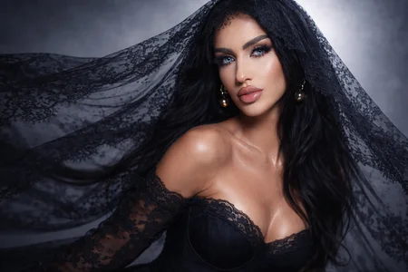 RubyConner: Black lace lingerie ❤️ ( фото)