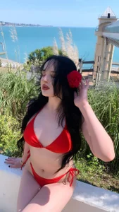ElektraSunshine sexy red swimsuitପ(๑•ᴗ•๑)ଓ ♡♡*(✿ ◕∀◕)💗 圖片 2