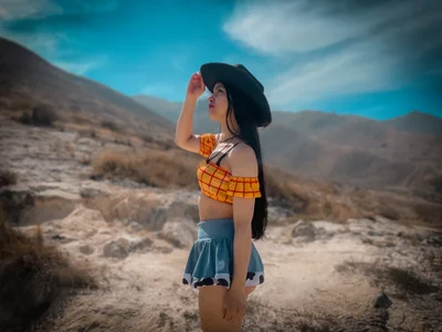 Alysrousmar A cow girl in the mountains🐴 slika 3
