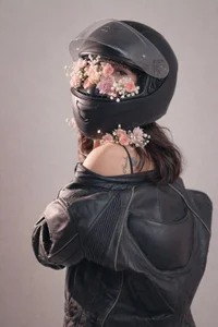 Ash_20_ Whispers of speed and leather 🖤🌸🏍️ Pic 4