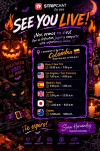 sarahhernandez 🔥 SEE YOU LIVE! 🔥 It doesn't matter where you are... 🌎✨ There is always a time to meet us live. Foto