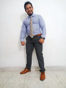 KalethBigDick charcoal and blue stripes Immagine  3