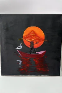 Isa_reel My special painting show for you, inspiration Bob Ross March 7. 🧡🧡🧡 사진