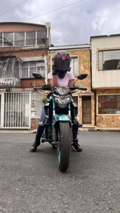 CrystalBrooke3x My motorcycle and me💙💙💚💕 Pic 3