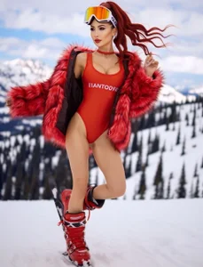 TiffanyBlaize Naughty winter skiing ⛷️ Fotka 7