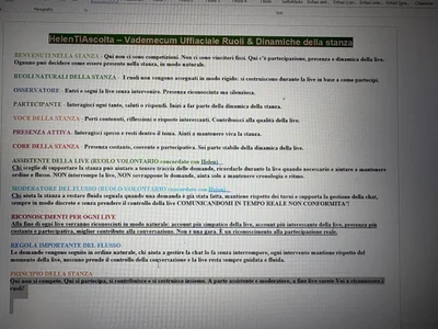HelenTiAscolta Vademecum Ruoli e Dinamiche della stanza Immagine 