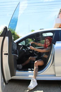 selene_red_ ON A WALK Pic 3