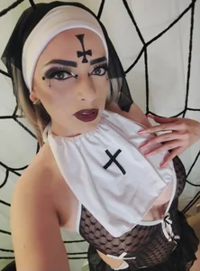 Jeanineescott disguised as a sexy and diabolical nun Pic 2
