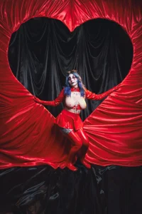 Kimlennox_ Tonight, your devil celebrates Valentine’s Day with you 😈🖤 Pic 3