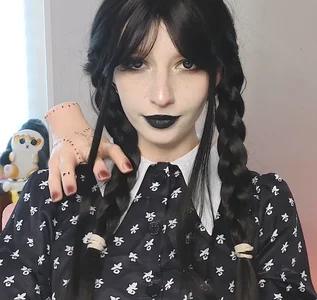 sweetuniporn Wednesday Addams cosplay🖤 Pic