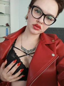 KamillaJei red leather jacket 圖片 5