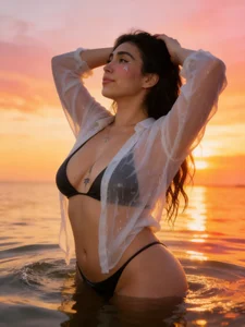 emmamilk6 sexy beach Pic 3