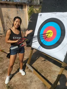 AsianTeen-BigBoops Bow shooting (Archery) Pic 4