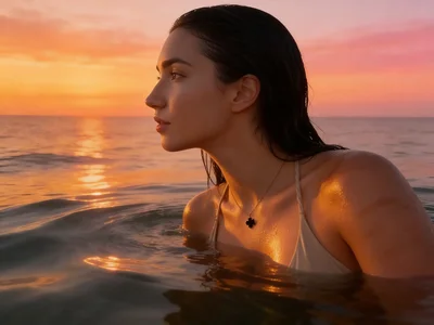 valeriecute18 sunset on the beach ☀️🥵  5টি ছবি