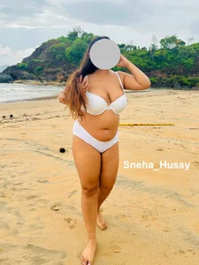 sneha_hussy White Cheeky Bikini Pic 6