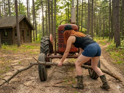 Onlyniki Outside on my tractor Billede 6