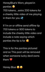 HoneyBluex: Worn & played in Panties ( 2 фото)