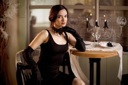 KimberlyLake Little black dress Poză 7