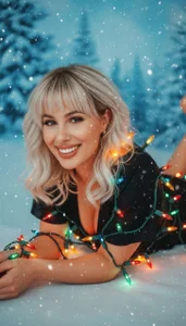 AdelineKingのI just had fun with AI 😍😘❄️🎄😇の 5枚の写真