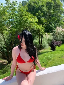 ElektraSunshine sexy red swimsuitପ(๑•ᴗ•๑)ଓ ♡♡*(✿ ◕∀◕)💗 圖片 5