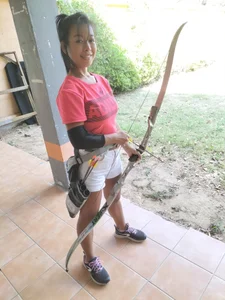 AsianTeen-BigBoops Bow shooting (Archery) Pic