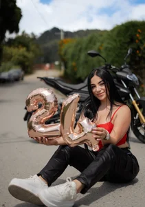 nicolette_sweet_ Motorcyclist girl on her birthday Immagine 