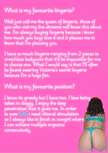 LovelyLucinda Sex Questionnaire Pic 2
