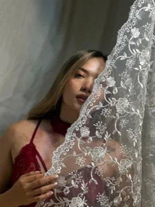 Veiled in lace, soaked in sin🤍🔥