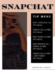 martina_duque_ 💛SNAPCHAT TIP MENU💛 Pic