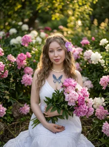 MilaSey's Peonies and angel Sex Photo 4