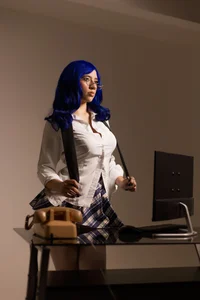 ReiAyanamy SEXY BLUE HAIR SECRETARY 😈💙 Pic 5