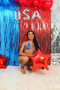 EbonySkin Red, White & My Tight Surprise 💋US รูป 