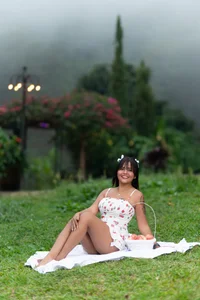 Naugthy-Mey in a beautiful landscape Foto 2