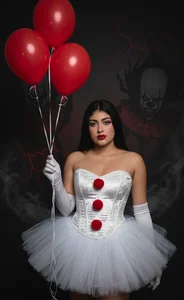 Alaya_cute HALLOWEEN 🔴⚪  2টি ছবি