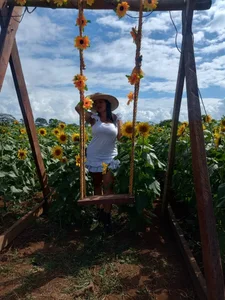 MatureHornyxxx A goodess between sunflowers Pic 2