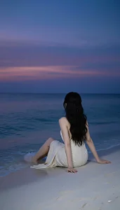 Jin_Yourlover Enjoying a glass of wine on the sand and feeling the sea breeze blow through Jin's hair. Pic 3