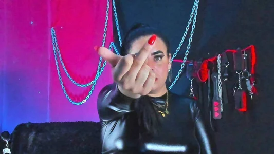 KatrinaStone middle finger and the tights of your goddess Pic 2