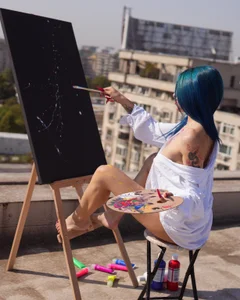 AriaVossのTop floor sexiness 💦の 2枚の写真