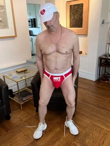 hotdadbod Living Room Red Underwear Series Pic 3