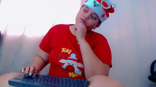 brunnette_hot today I dress for Christmas for you Hình 3