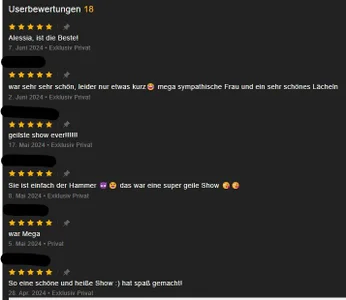 5* reviews of private + c2c shows -> read it + invite me / les meine Bewertungen + lad mich ein de AlessiaAura  5 Imagens