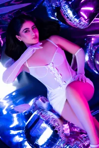 LiLLiAnderson Neon lights, reflections on wet curves, and mesmerizing poses. Pic 5