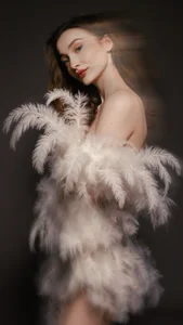 MarieKarma white feathered  3টি ছবি