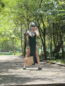 AlissaPeachx Vacation trip - Mai shiranui poses Pic 5