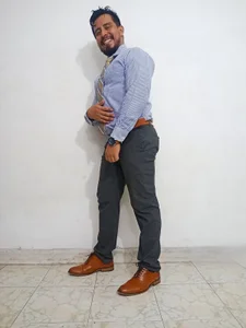 KalethBigDick charcoal and blue stripes Immagine 