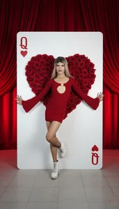 Sky_Rivers Elegance in Red Poză 8