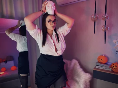 This is what your secretary looks like on Halloween