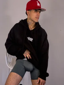 MIGUEL_AGUIRRECA BLACK HOODIE Poză 5