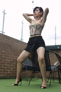 Trinityy__Mature red head sexy lingerie and heels! Teasing in at night bar playing pool! Fuck me in the table图片 8